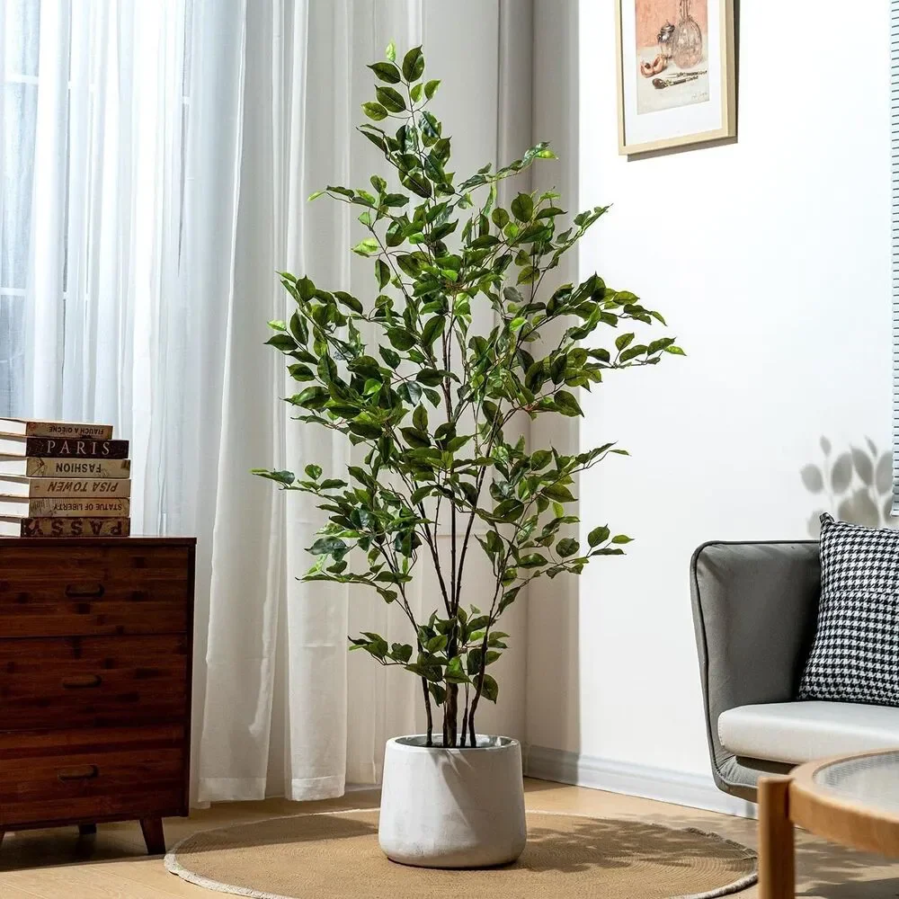 Bailikang Artificial Ficus Tree 5FT Large Faux Potted Plant Indoor New Box